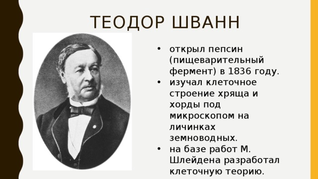 Теодор шванн: жизнь, труды и вклад в науку.