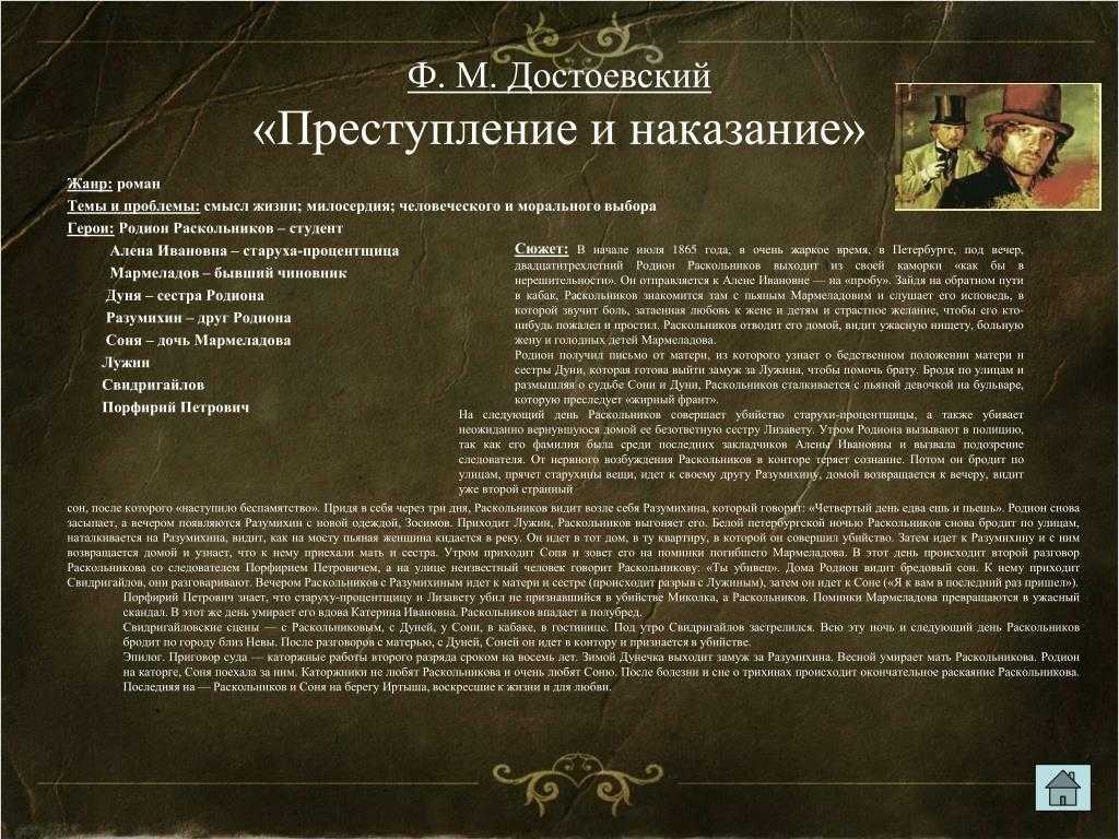 Преступление и наказание характеристика всех персонажей. цитатная характеристика героев преступление и наказание