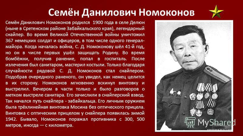 Номоконов семён данилович