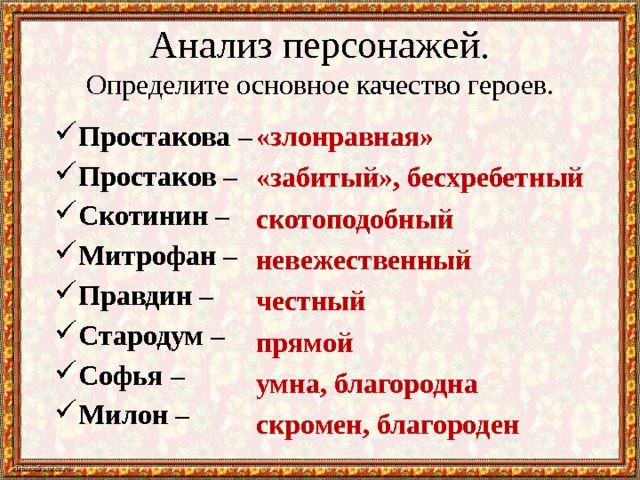 Характеристика стародума из комедии недоросль фонвизна - образ героя и его биография | tvercult.ru
