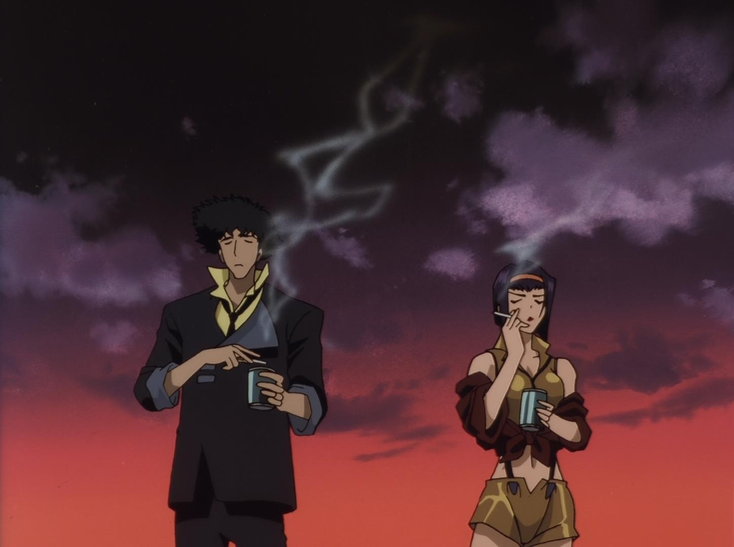 Hd wallpaper: cowboy bebop, spike spiegel, faye valentine, picture-in-picture 1920x1080px (1080p) free download